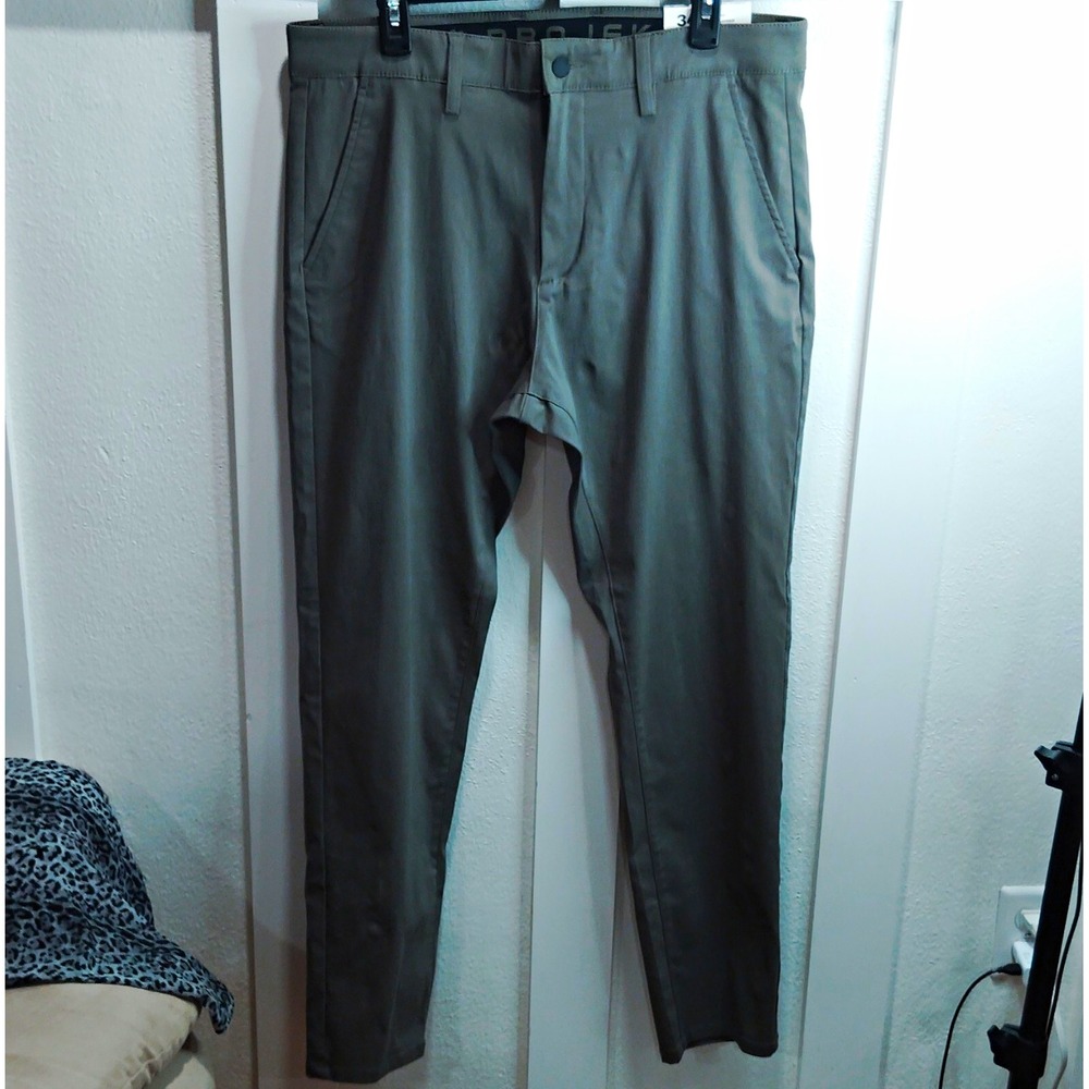 NWT Projek Raw Bungeeflex Men's Classic Fit Moss Green Chino Pants 34